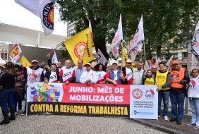 Unidade das centrais sindicais promove esquenta rumo a greve do dia 30 de junho